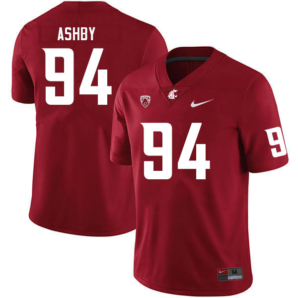 Washington State Cougars #94 Moon Ashby College Football Jerseys Sale-Crimson